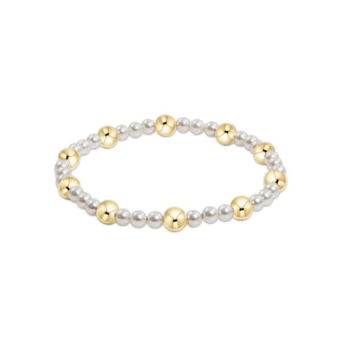 enewton design : Pearl Sincerity Pattern 4mm Bead Bracelet - 6mm Gold - enewton design : Pearl Sincerity Pattern 4mm Bead Bracelet - 6mm Gold