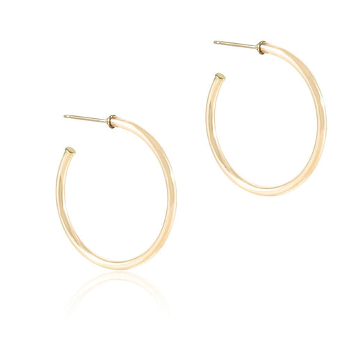 enewton design : Round gold 1.25" post hoop - 2mm - smooth - enewton design : Round gold 1.25" post hoop - 2mm - smooth