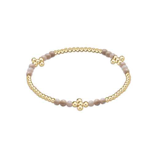 enewton design : Signature Cross Gold Bliss Pattern 2.5mm Bead Bracelet - Riverstone - enewton design : Signature Cross Gold Bliss Pattern 2.5mm Bead Bracelet - Riverstone