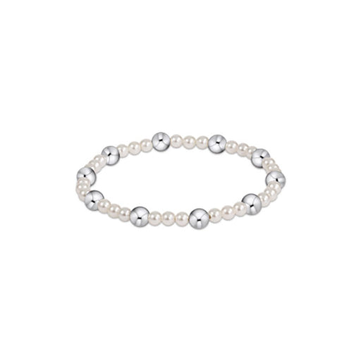 enewton design : Sincerity Pattern 4mm Pearl Bead Bracelet - 6mm Sterling - enewton design : Sincerity Pattern 4mm Pearl Bead Bracelet - 6mm Sterling