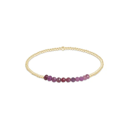 enewton : Gold Bliss 2mm Bead Bracelet - Ruby - enewton : Gold Bliss 2mm Bead Bracelet - Ruby