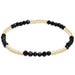 enewton Blissful Pattern Bead Bracelet with 2.5mm faceted onyx and gold-filled beads