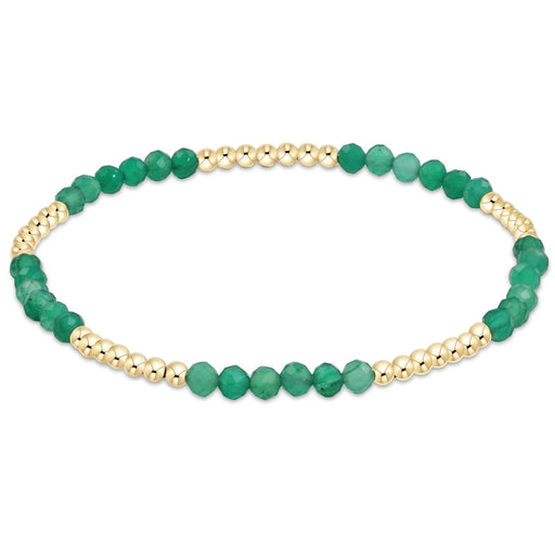green onyx and gold bead stretch bracelet by enewton Design
