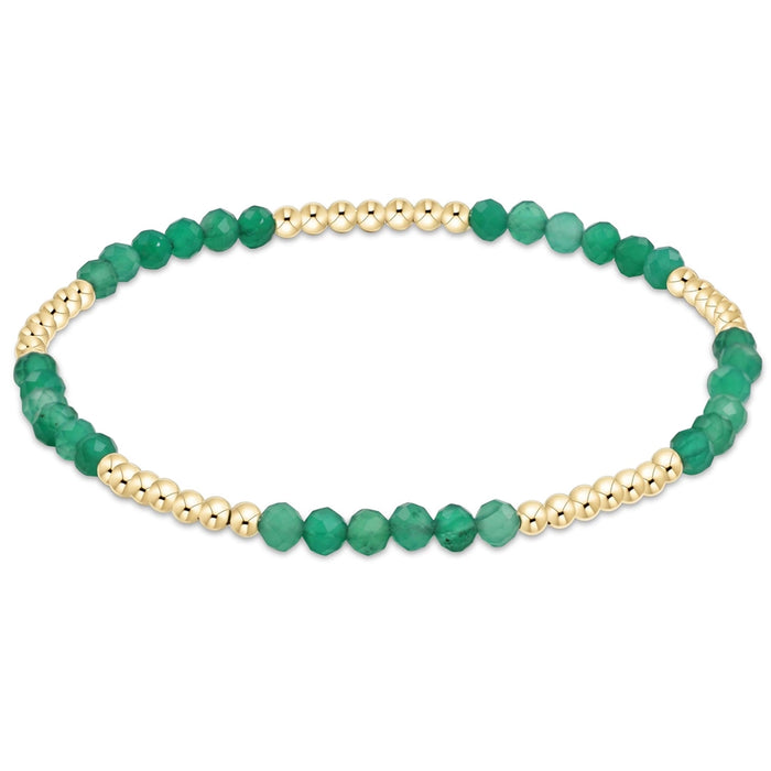 green onyx and gold bead stretch bracelet by enewton Design