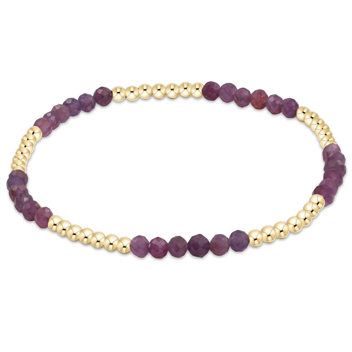Ruby and gold bead stretch bracelet by enewton Design