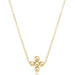 enewton design classic beaded signature cross necklace with 3mm gold beads on white background