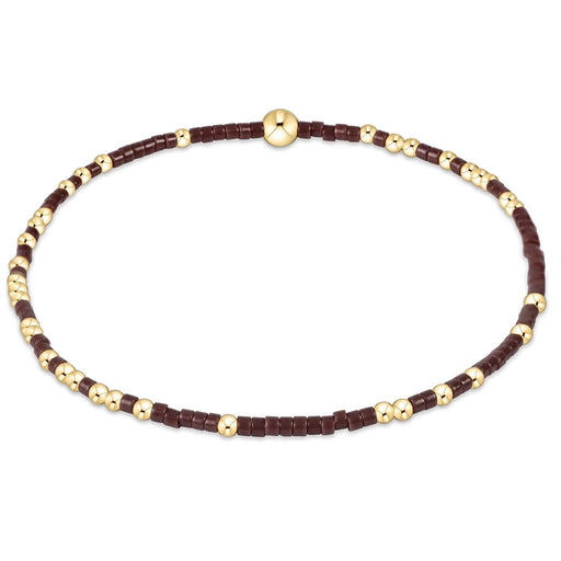 enewton design Hope Unwritten Bracelet featuring chocolate seed beads with 14k gold-filled accents displayed in a circular layout on a white background.