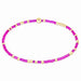 enewton design Hope Unwritten Bracelet featuring fuchsia seed beads with 14k gold-filled accents displayed in a circular layout on a white background.