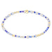 enewton design Hope Unwritten Bracelet featuring mix blue seed beads with 14k gold-filled accents displayed in a circular layout on a white background.
