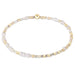 enewton design Hope Unwritten Bracelet featuring Snow color seed beads with 14k gold-filled accents displayed in a circular layout on a white background.
