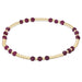 enewton Joy Pattern Bead Bracelet with 3mm Ruby gemstones and gold-filled beads.