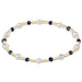 enewton design Pearl Sincerity Pattern Bead Bracelet with gold-filled beads, freshwater pearls and Lapis gemstones. 