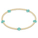 enewton design Signature Cross Pattern Bracelet with gold beads and mint cross accents on white background