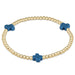 enewton design Signature Cross Pattern Bracelet with gold beads and cobalt cross accents on white background