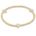 enewton design Signature Cross Pattern Bracelet with gold beads and Off-White cross accents on white background