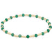 enewton Sincerity Pattern Bead Bracelet with faceted green onyx beads and 14k gold-filled beads arranged in a repeating pattern on a stretch band.