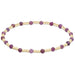 enewton Sincerity Pattern Bead Bracelet with Ruby beads and 14k gold-filled beads arranged in a repeating pattern on a stretch band.