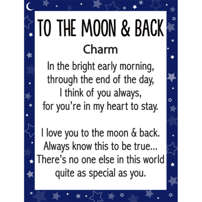 Ganz : I Love You to the Moon and Back Charm