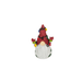 Decorative gnome figurine with a red hat and white beard on a white background