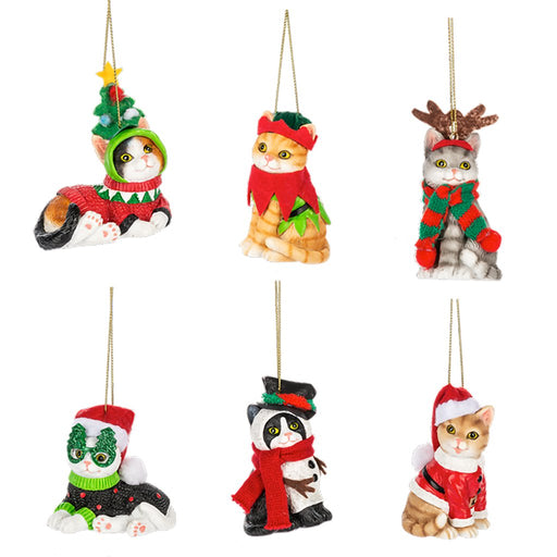 Ganz : Fleas Navidad Cat Ornaments - Assorted 1 at random. Style can not be chosen - Ganz : Fleas Navidad Cat Ornaments - Assorted 1 at random. Style can not be chosen