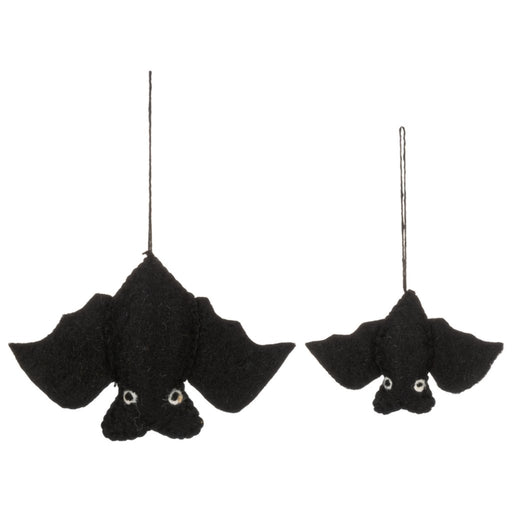 Ganz : Handmade Felted Wool Bat Ornament - Set of 2 - Ganz : Handmade Felted Wool Bat Ornament - Set of 2