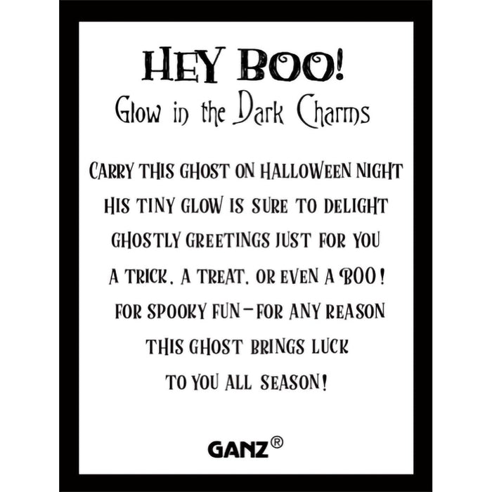 Ganz : Hey Boo! Glow in the Dark Ghost Charm - Ganz : Hey Boo! Glow in the Dark Ghost Charm