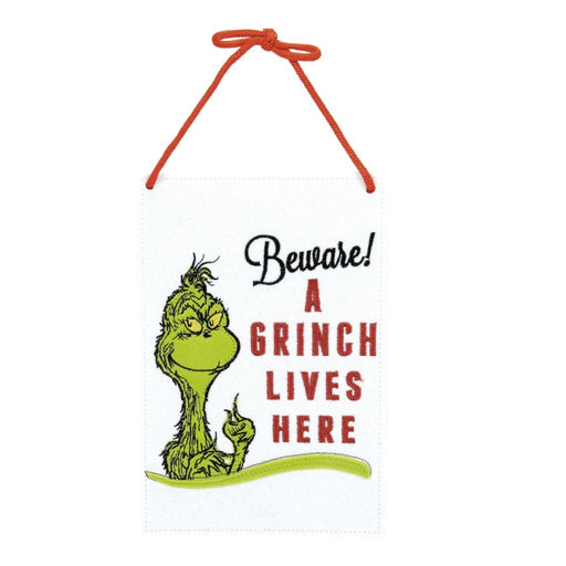 Grinch : Grinch Lives Here door hanger - Grinch : Grinch Lives Here door hanger