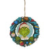 Grinch : PVC Grinch Bust in Wreath Ornament - Grinch : PVC Grinch Bust in Wreath Ornament