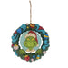 Grinch : PVC Grinch Bust in Wreath Ornament - Grinch : PVC Grinch Bust in Wreath Ornament