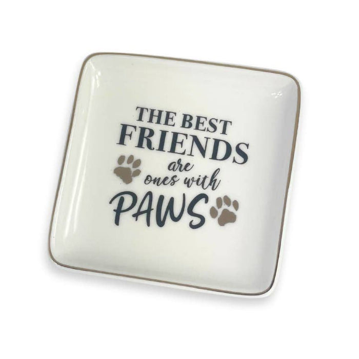 H & H Gifts : Trinket Dish - Paws - H & H Gifts : Trinket Dish - Paws