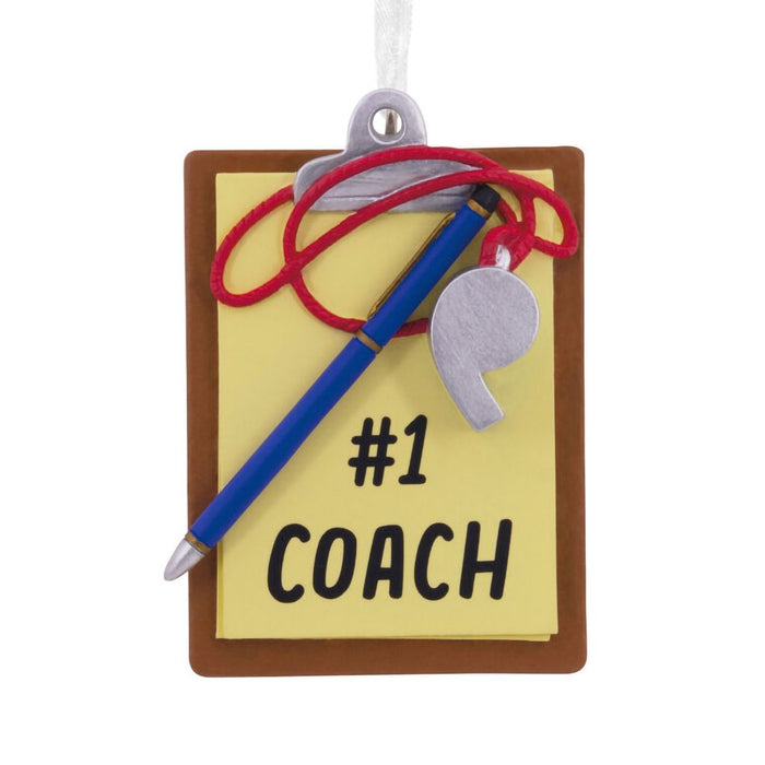 Hallmark : #1 Coach Clipboard Hallmark Ornament - Hallmark : #1 Coach Clipboard Hallmark Ornament