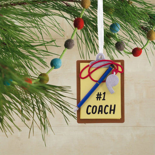 Hallmark : #1 Coach Clipboard Hallmark Ornament - Hallmark : #1 Coach Clipboard Hallmark Ornament