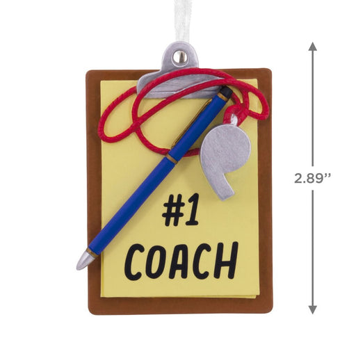 Hallmark : #1 Coach Clipboard Hallmark Ornament - Hallmark : #1 Coach Clipboard Hallmark Ornament