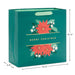 Hallmark : 10.4" Poinsettias on Green Large Square Christmas Gift Bag - Hallmark : 10.4" Poinsettias on Green Large Square Christmas Gift Bag