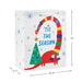 Hallmark : 13" Brontosaurus With Striped Scarf Large Christmas Gift Bag - Hallmark : 13" Brontosaurus With Striped Scarf Large Christmas Gift Bag