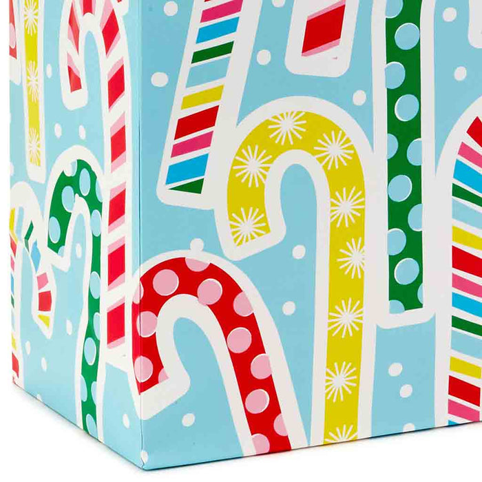 Hallmark : 13" Candy Canes on Blue Large Christmas Gift Bag With Tissue Paper - Hallmark : 13" Candy Canes on Blue Large Christmas Gift Bag With Tissue Paper