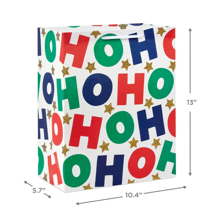 Hallmark : 13" Colorful Ho Ho Ho Large Christmas Gift Bag - Hallmark : 13" Colorful Ho Ho Ho Large Christmas Gift Bag