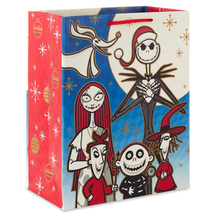 Hallmark : 13" Disney Tim Burton's The Nightmare Before Christmas Characters on Blue Large Gift Bag - Hallmark : 13" Disney Tim Burton's The Nightmare Before Christmas Characters on Blue Large Gift Bag