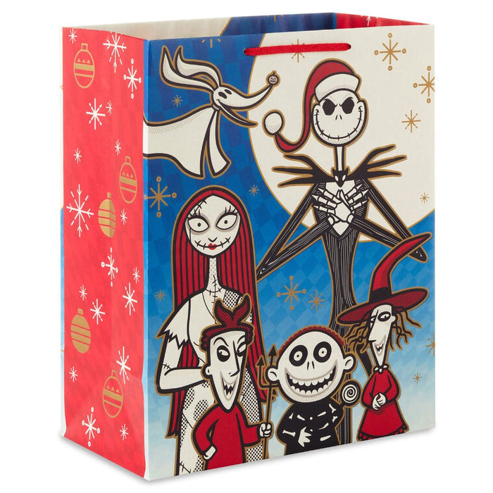 Hallmark : 13" Disney Tim Burton's The Nightmare Before Christmas Characters on Blue Large Gift Bag - Hallmark : 13" Disney Tim Burton's The Nightmare Before Christmas Characters on Blue Large Gift Bag