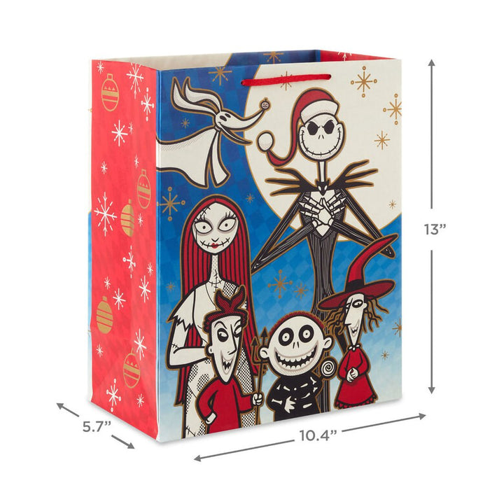 Hallmark : 13" Disney Tim Burton's The Nightmare Before Christmas Characters on Blue Large Gift Bag - Hallmark : 13" Disney Tim Burton's The Nightmare Before Christmas Characters on Blue Large Gift Bag