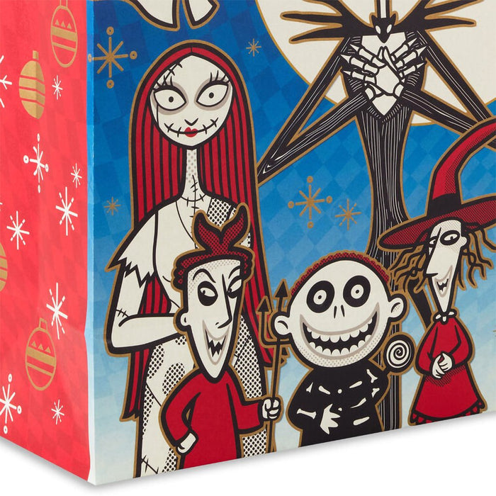 Hallmark : 13" Disney Tim Burton's The Nightmare Before Christmas Characters on Blue Large Gift Bag - Hallmark : 13" Disney Tim Burton's The Nightmare Before Christmas Characters on Blue Large Gift Bag