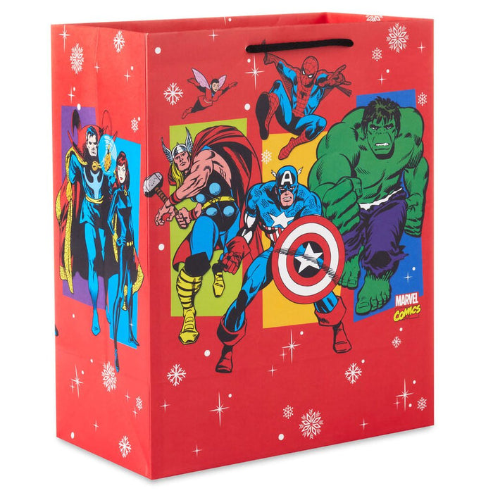 Hallmark : 13" Marvel Comics Avengers on Red Large Holiday Gift Bag - Hallmark : 13" Marvel Comics Avengers on Red Large Holiday Gift Bag