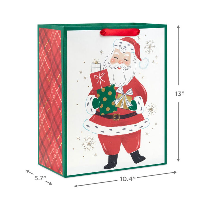 Hallmark : 13" Retro Santa With Presents Large Christmas Gift Bag - Hallmark : 13" Retro Santa With Presents Large Christmas Gift Bag