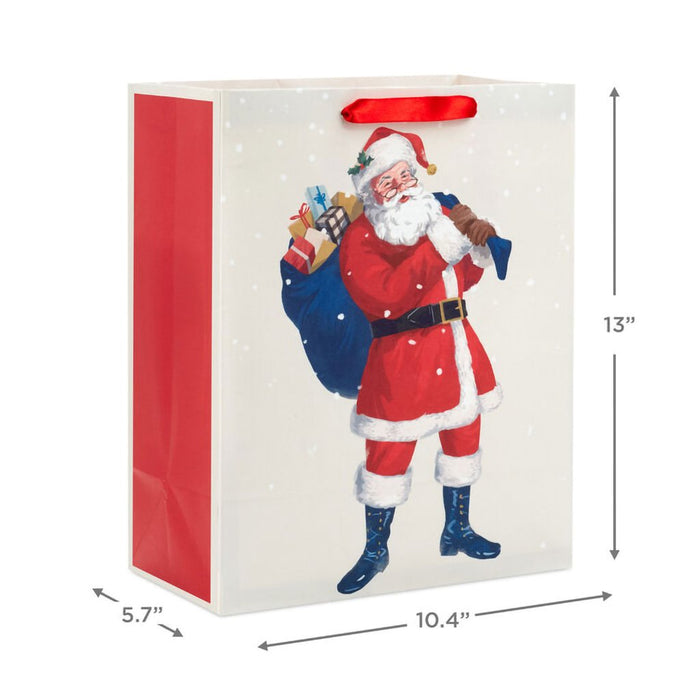 Hallmark : 13" Santa With Toy Sack Large Christmas Gift Bag - Hallmark : 13" Santa With Toy Sack Large Christmas Gift Bag