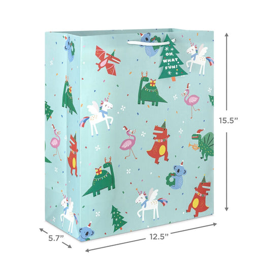 Hallmark : 15.5" Cool Christmas Characters Extra - Large Gift Bag - Hallmark : 15.5" Cool Christmas Characters Extra - Large Gift Bag