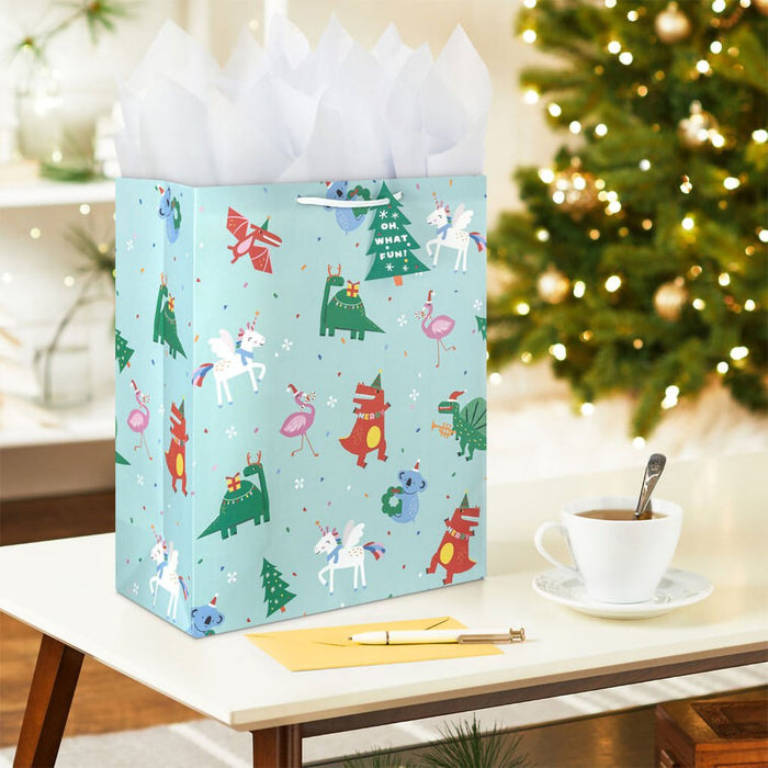 Hallmark : 15.5" Cool Christmas Characters Extra - Large Gift Bag - Hallmark : 15.5" Cool Christmas Characters Extra - Large Gift Bag