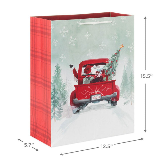 Hallmark : 15.5" Santa in Red Truck Extra - Large Christmas Gift Bag - Hallmark : 15.5" Santa in Red Truck Extra - Large Christmas Gift Bag