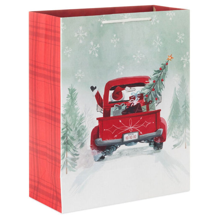 Hallmark : 15.5" Santa in Red Truck Extra - Large Christmas Gift Bag - Hallmark : 15.5" Santa in Red Truck Extra - Large Christmas Gift Bag