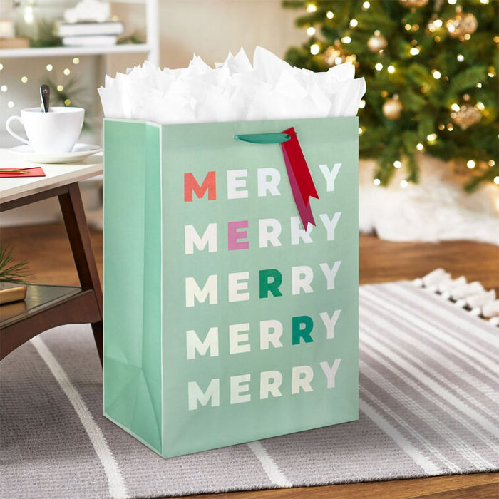 Hallmark : 20" Merry Merry Jumbo Christmas Gift Bag - Hallmark : 20" Merry Merry Jumbo Christmas Gift Bag