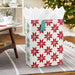 Hallmark : 20" Quilted Red Stars on White Jumbo Holiday Gift Bag - Hallmark : 20" Quilted Red Stars on White Jumbo Holiday Gift Bag